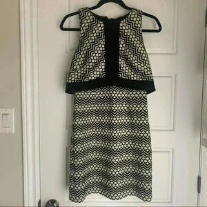 LAUNDRY By Shelli Segal black  and cream Dress - Sz0